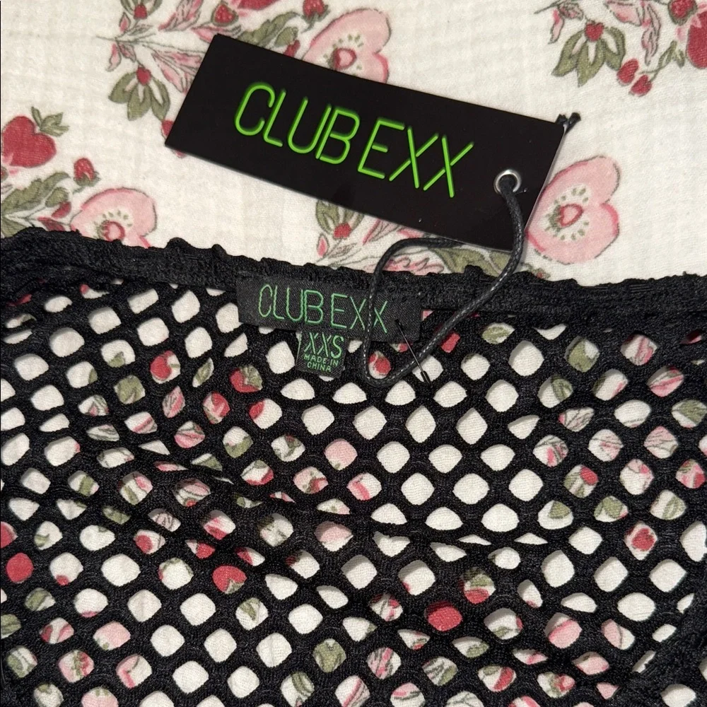 Dolls Kill Black Fishnet Crop Top